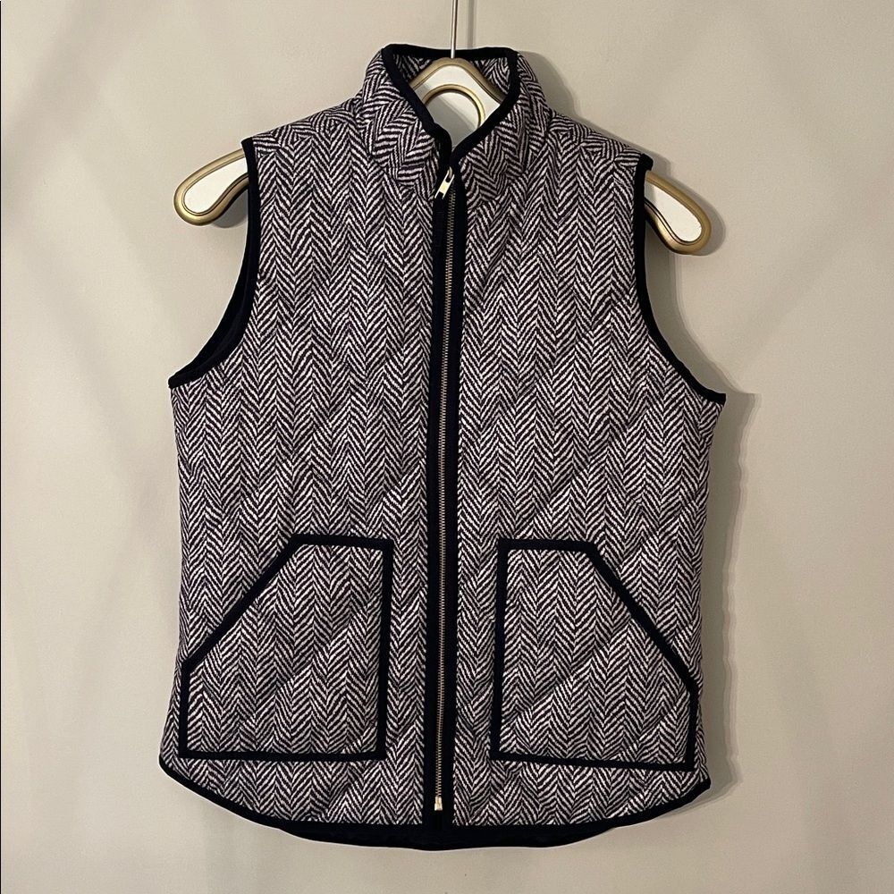 J. Crew Excursion Herringbone Puffer Vest Size XS